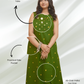 Green Neckline Embroidery With Yellow Dot Kurta Set