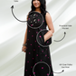 Black Neckline Embroidery With Red Dot Kurta Set