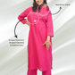 Bright Pink Ethnic Kurta And Palazzos