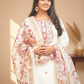 Cream Coloured Embroidery Silk Kurta Set