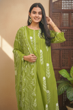 Elegant lime Block Print Kurta Set