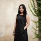 Black Neckline Embroidery With Red Dot Kurta Set