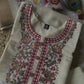 Cream Coloured Embroidery Silk Kurta Set